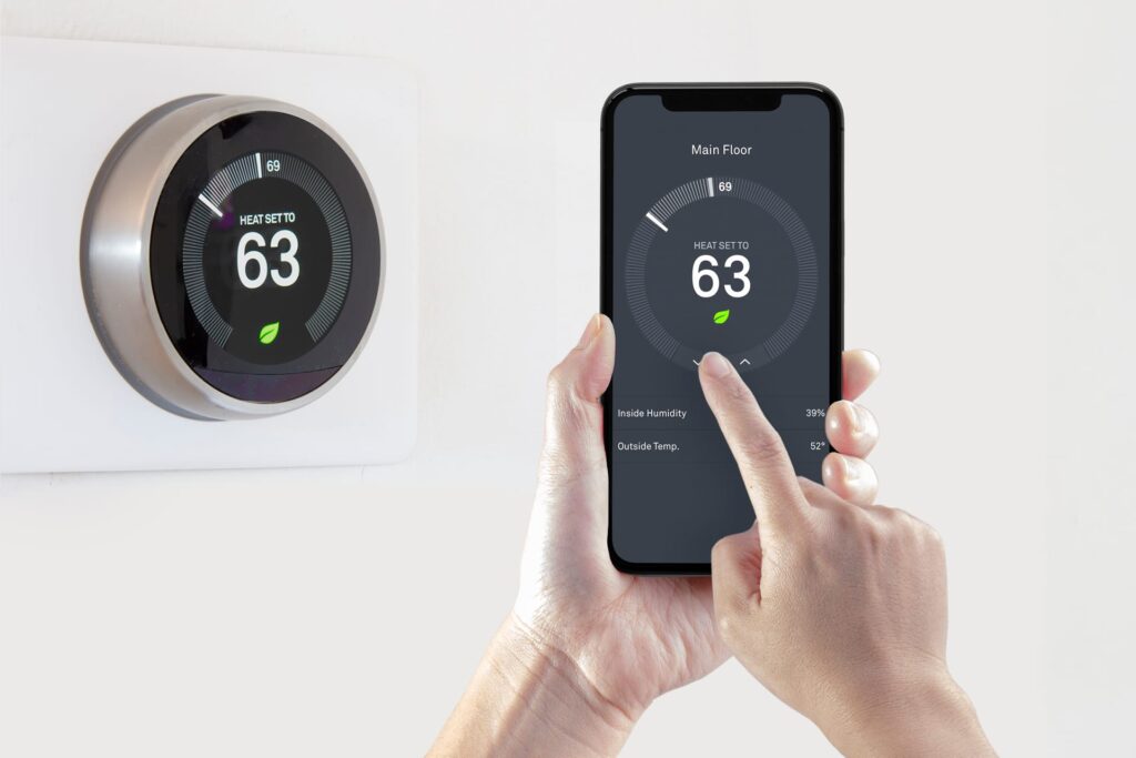 Smart thermostat for property energy control